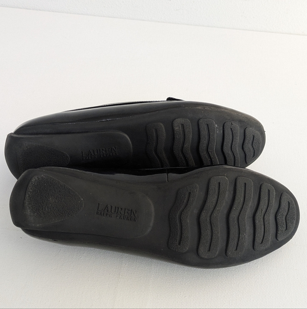 Lauren Ralph Lauren Careigh Loafers Driving Shoes Women’s SZ 7.5 B Black Silver - Picture 3 of 10